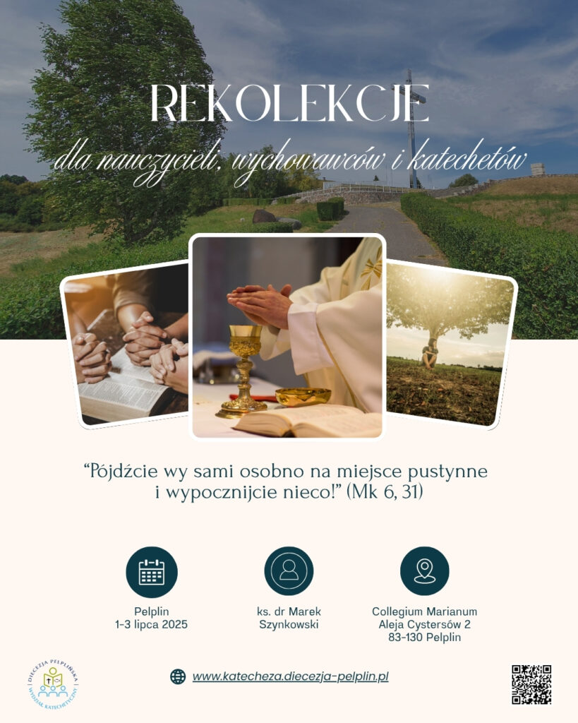 Plakat - rekolekcje dla nauczycieli, wychowawców i katechetów