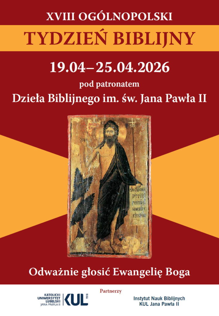 XVIII Ogólnopolski Tydzień Biblijny 19.04 - 25.04.2026 - plakat